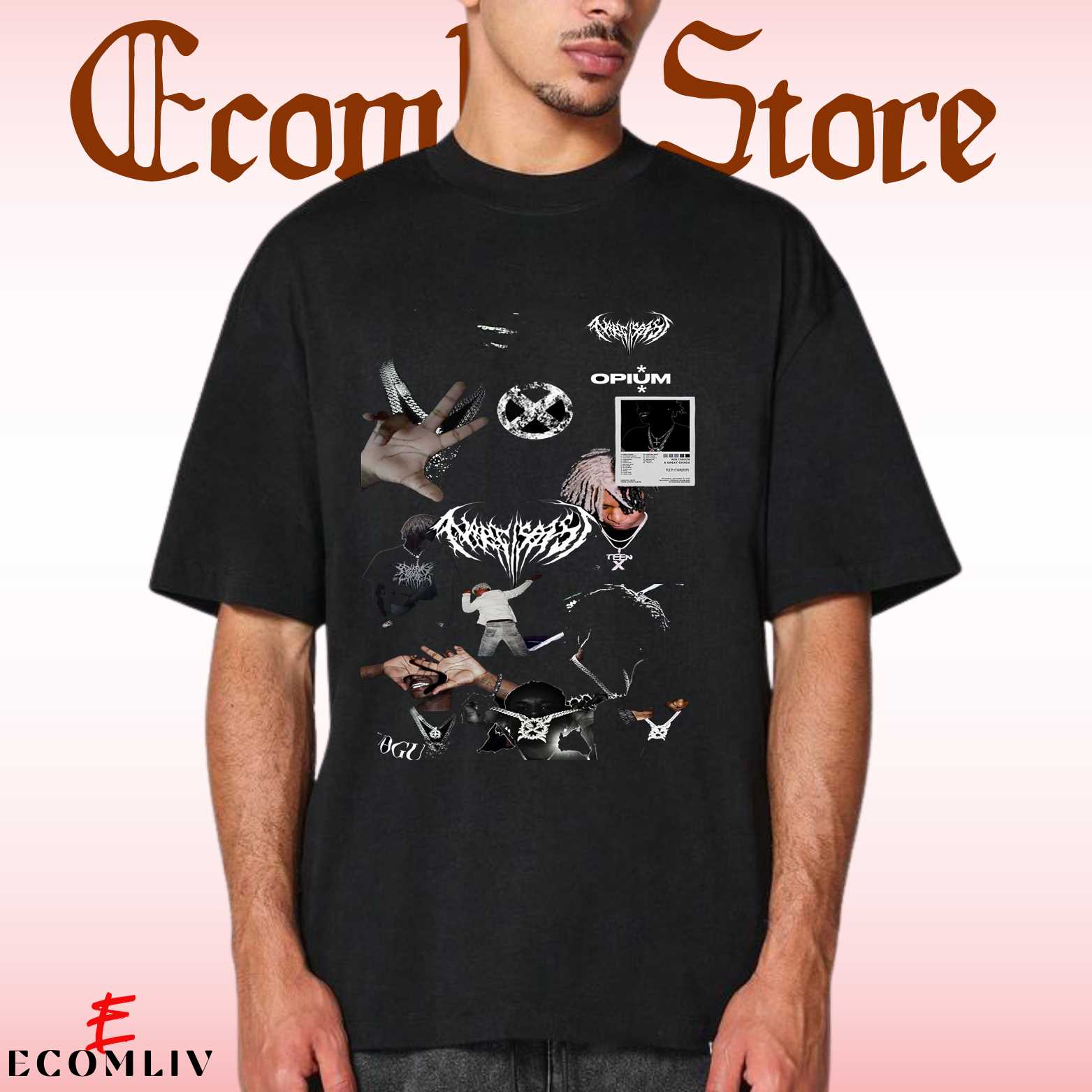 Ken Carson Opium Merch T-Shirt, Trendy Graphic Tee, Hip-Hop Streetwear Music Lover Apparel